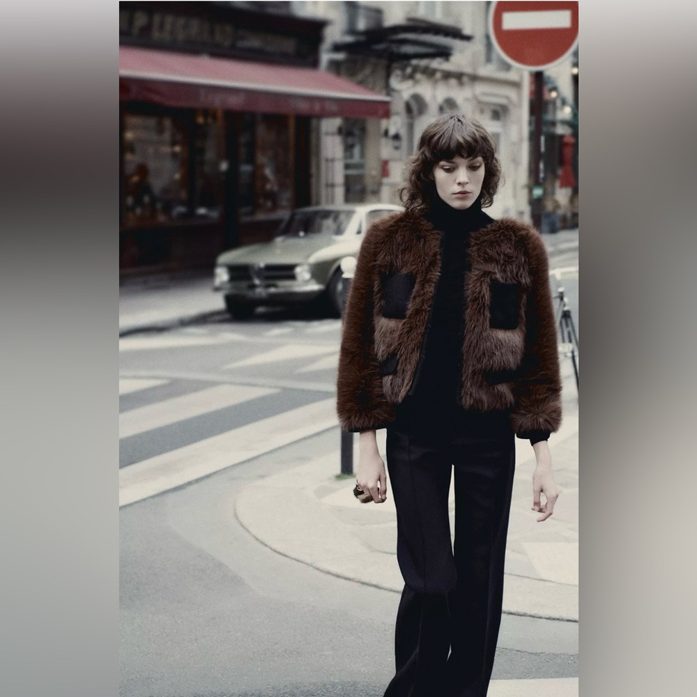 Zara Limited Edition Faux Fur Jacket